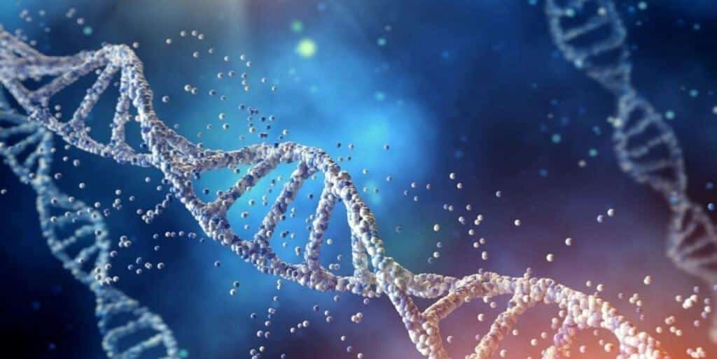 Ilustracja podwójnych helis DNA