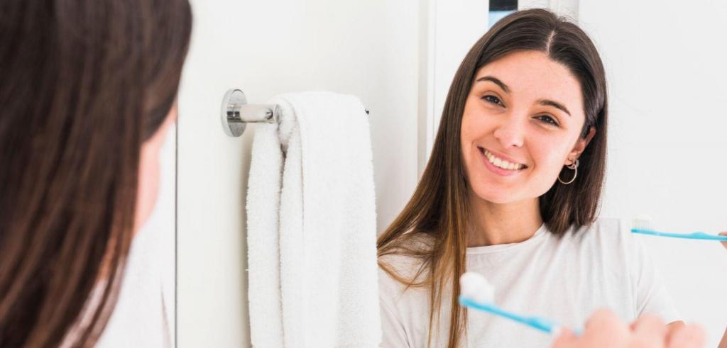 A woman who knows how to brush her teeth properly