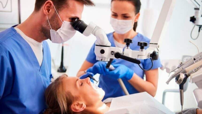 Root canal treatment under the microscope in the UK