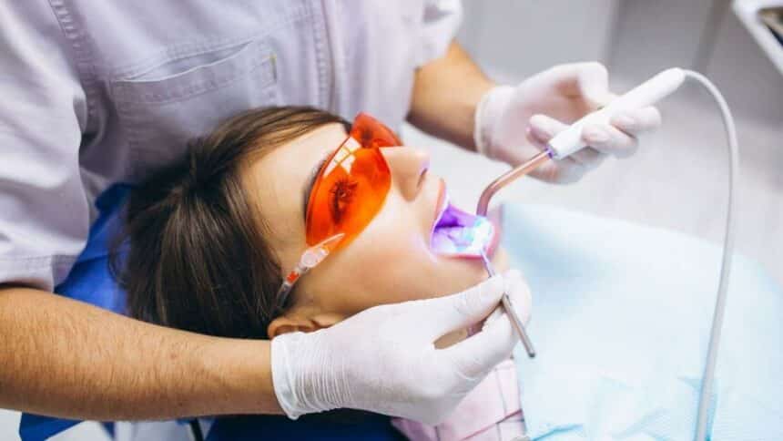 Teeth whitening at the dentist in the UK